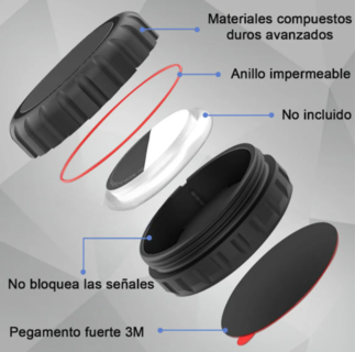 Foto 4 | Xtellar Fundas De Lujo Protectores De Pc Resistentes Al Agua Para Apple Airtag (2 Piezas)