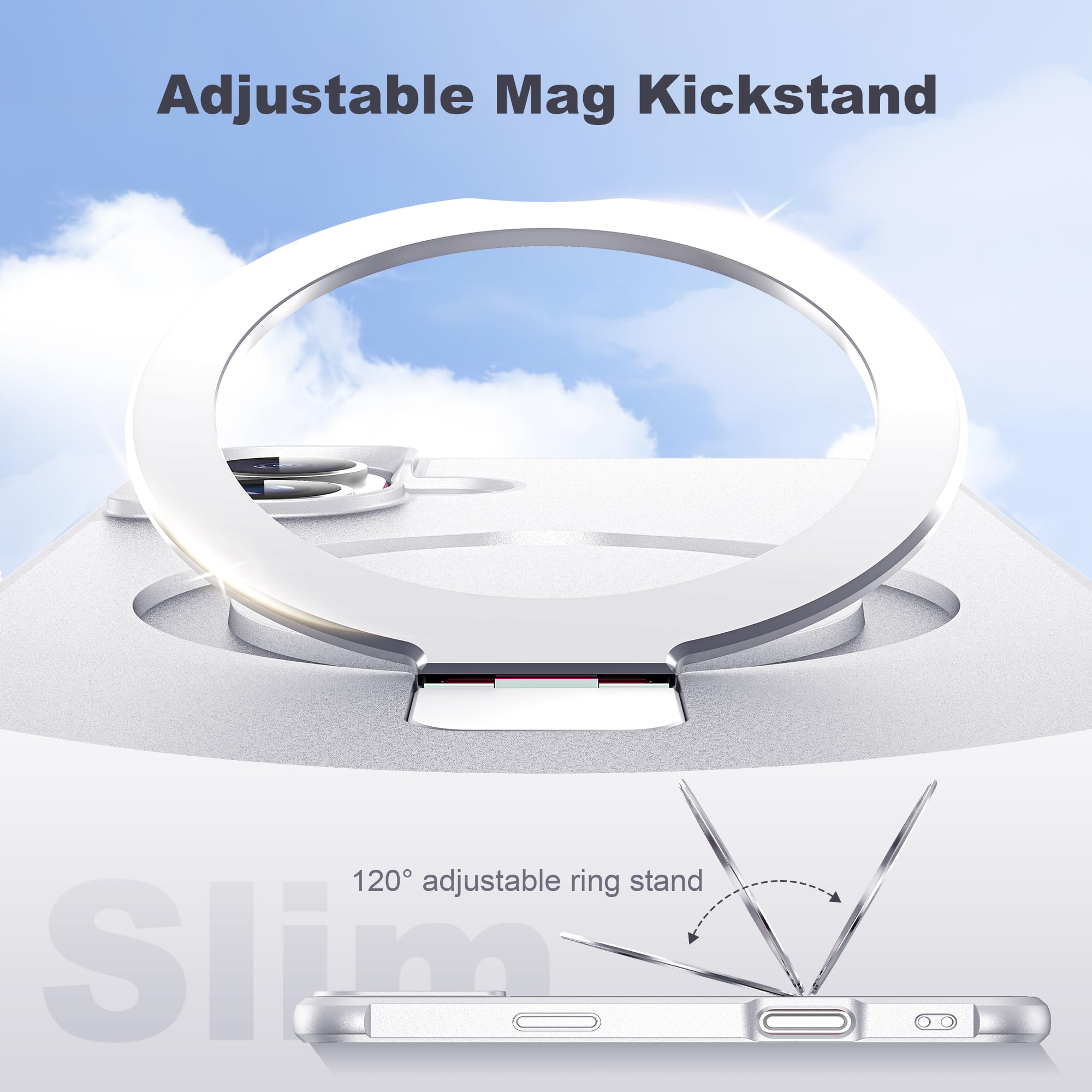 Foto 7 pulgar | Funda De Teléfono Tianli Diseñada Para Iphone 16 Con Soporte De Anillo Magnético - Venta Internacional.