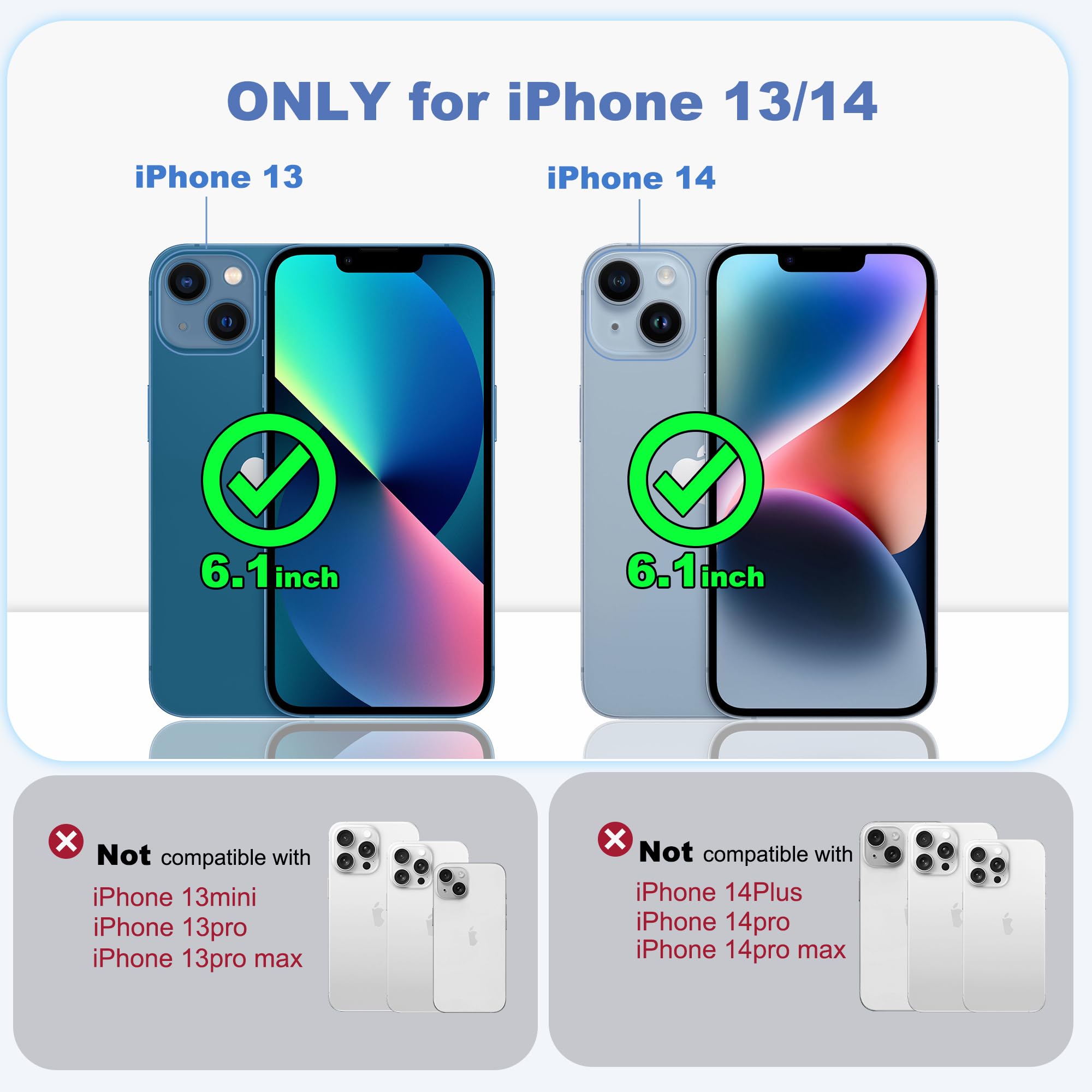 Foto 2 | Funda De Teléfono Tianli Para Iphone 13/14 De 6.1 Pulgadas Con Soporte De Anillo Magnético - Venta Internacional.