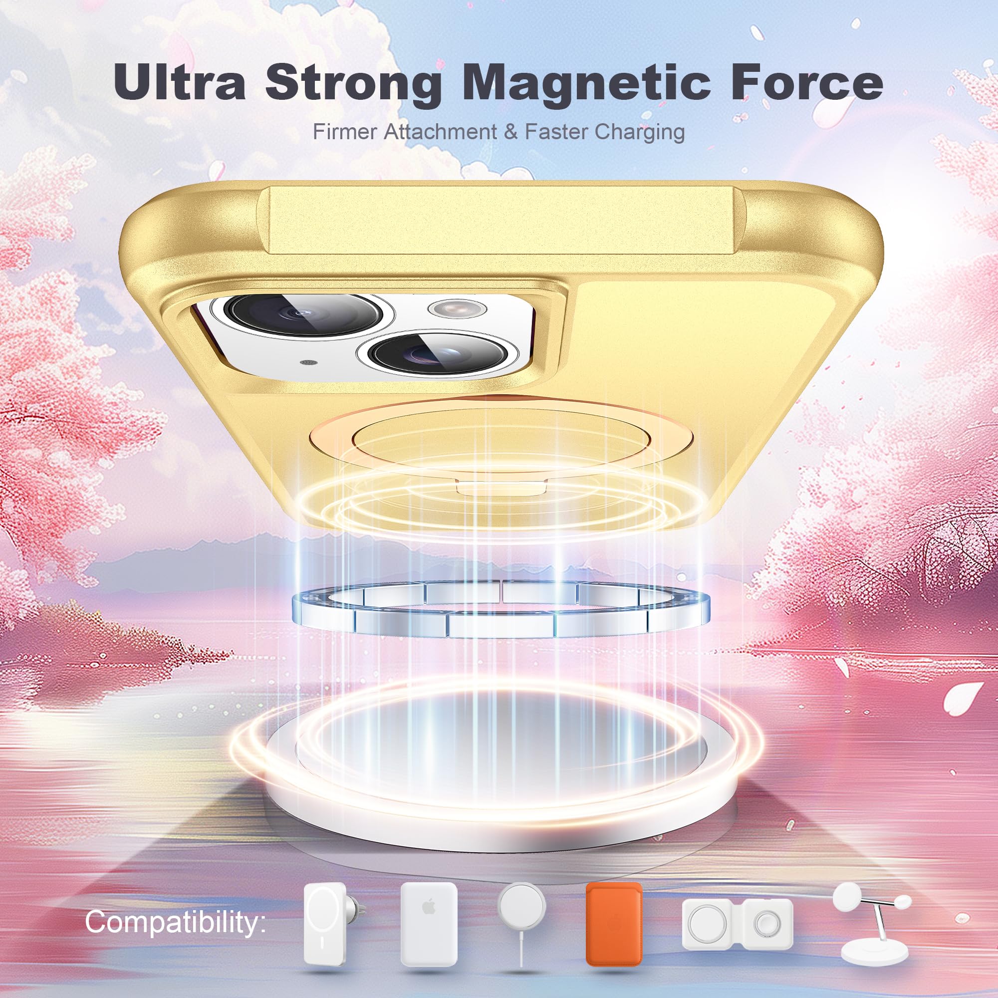 Foto 5 pulgar | Funda De Teléfono Tianli Para Iphone 13/14 De 6.1 Pulgadas Con Soporte De Anillo Magnético - Venta Internacional.