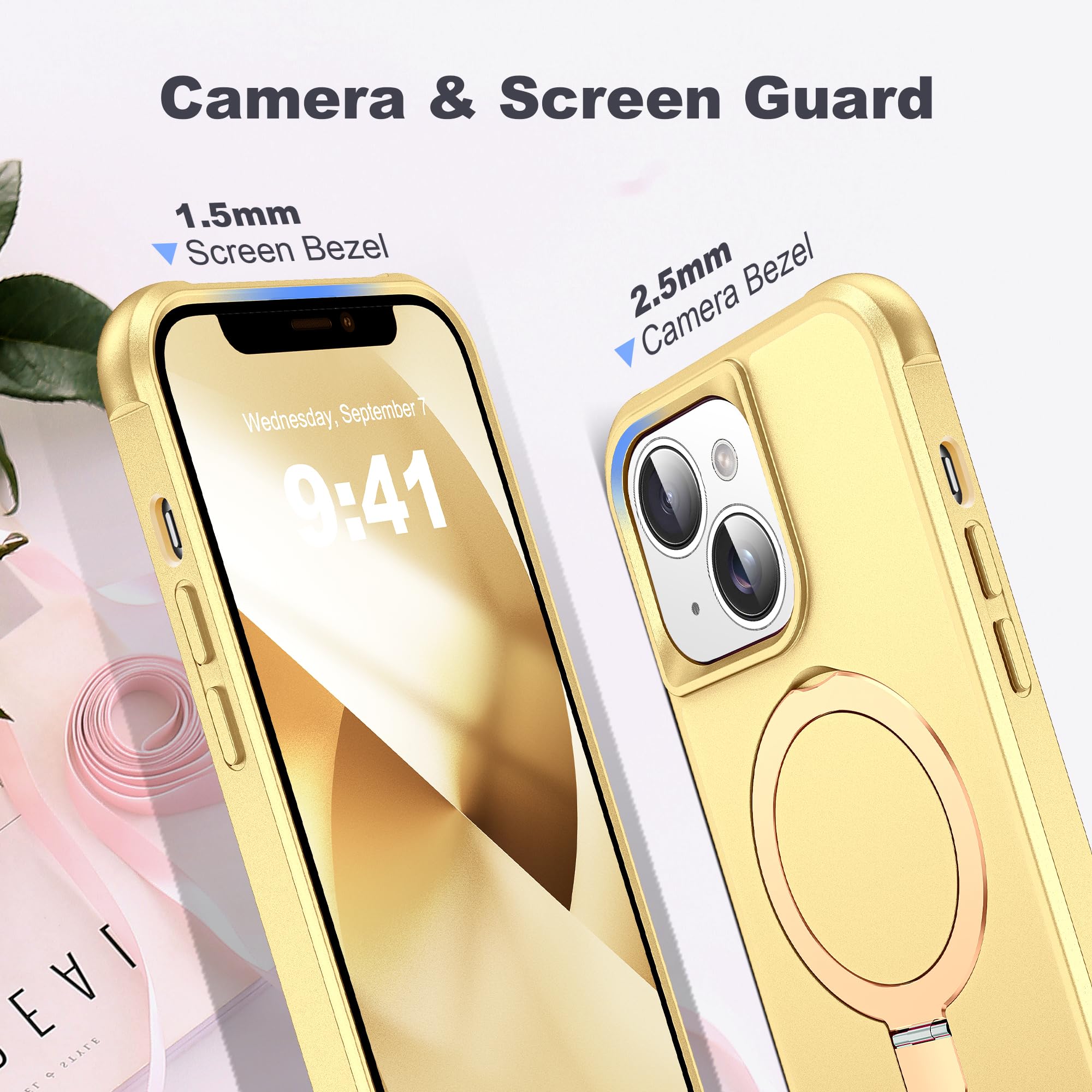 Foto 7 | Funda De Teléfono Tianli Para Iphone 13/14 De 6.1 Pulgadas Con Soporte De Anillo Magnético - Venta Internacional.