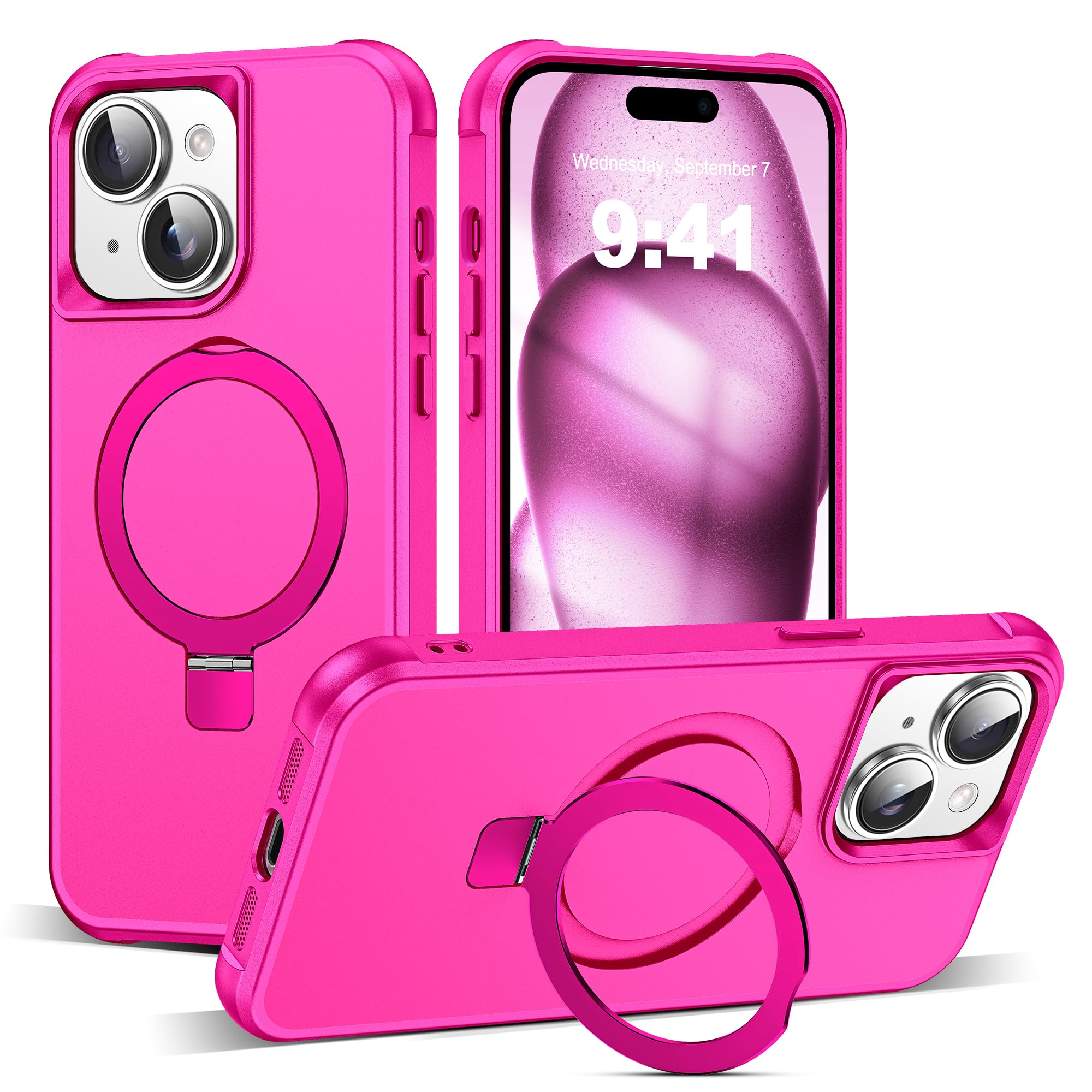 Foto 2 pulgar | Funda De Teléfono Tianli Diseñada Para Iphone 15 Con Soporte De Anillo Magnético - Venta Internacional.