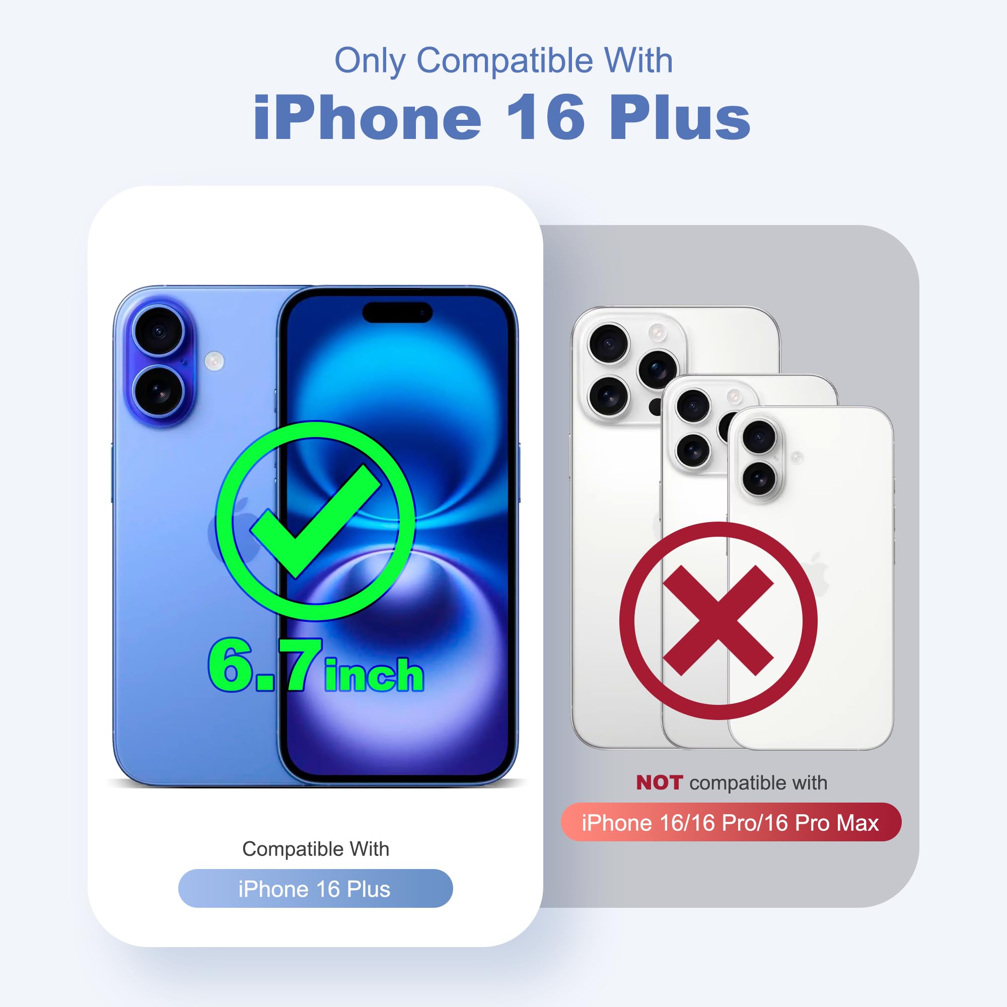 Foto 2 | Funda De Teléfono Tianli Diseñada Para Iphone 16 Plus Con Soporte Anular - Venta Internacional.