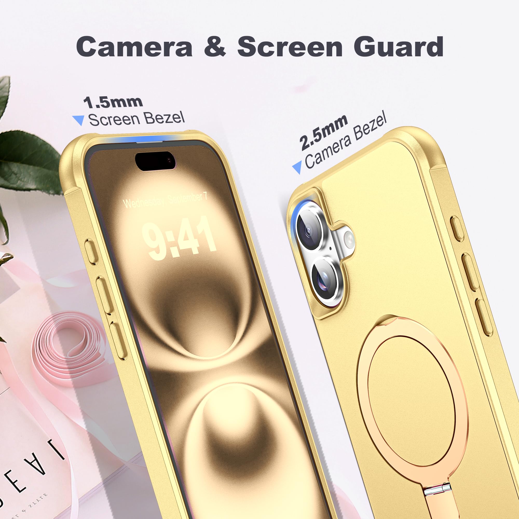 Foto 7 | Funda De Teléfono Tianli Diseñada Para Iphone 16 Plus Con Soporte Anular - Venta Internacional.