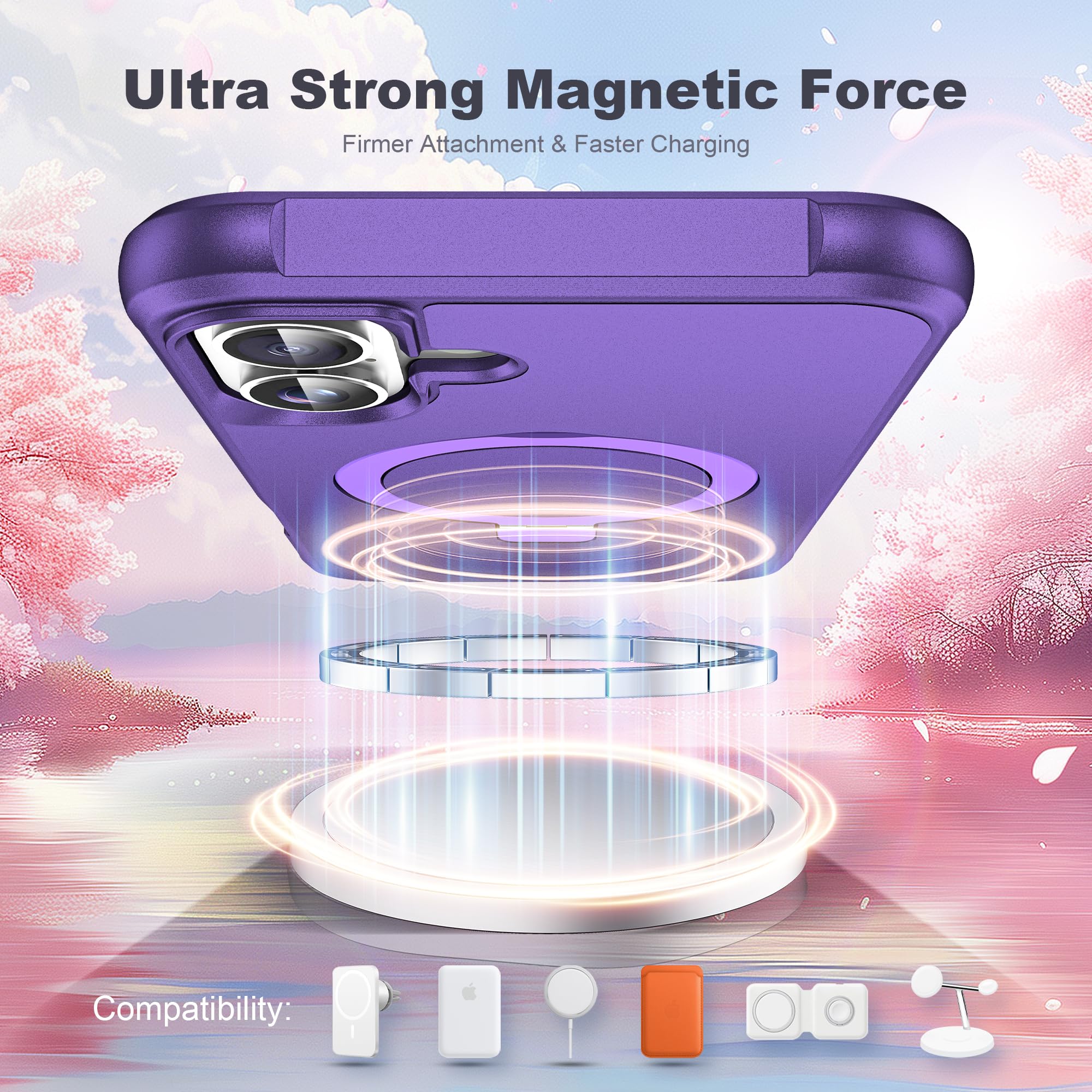 Foto 5 pulgar | Funda De Teléfono Tianli Diseñada Para Iphone 16 Con Soporte De Anillo Magnético - Venta Internacional.