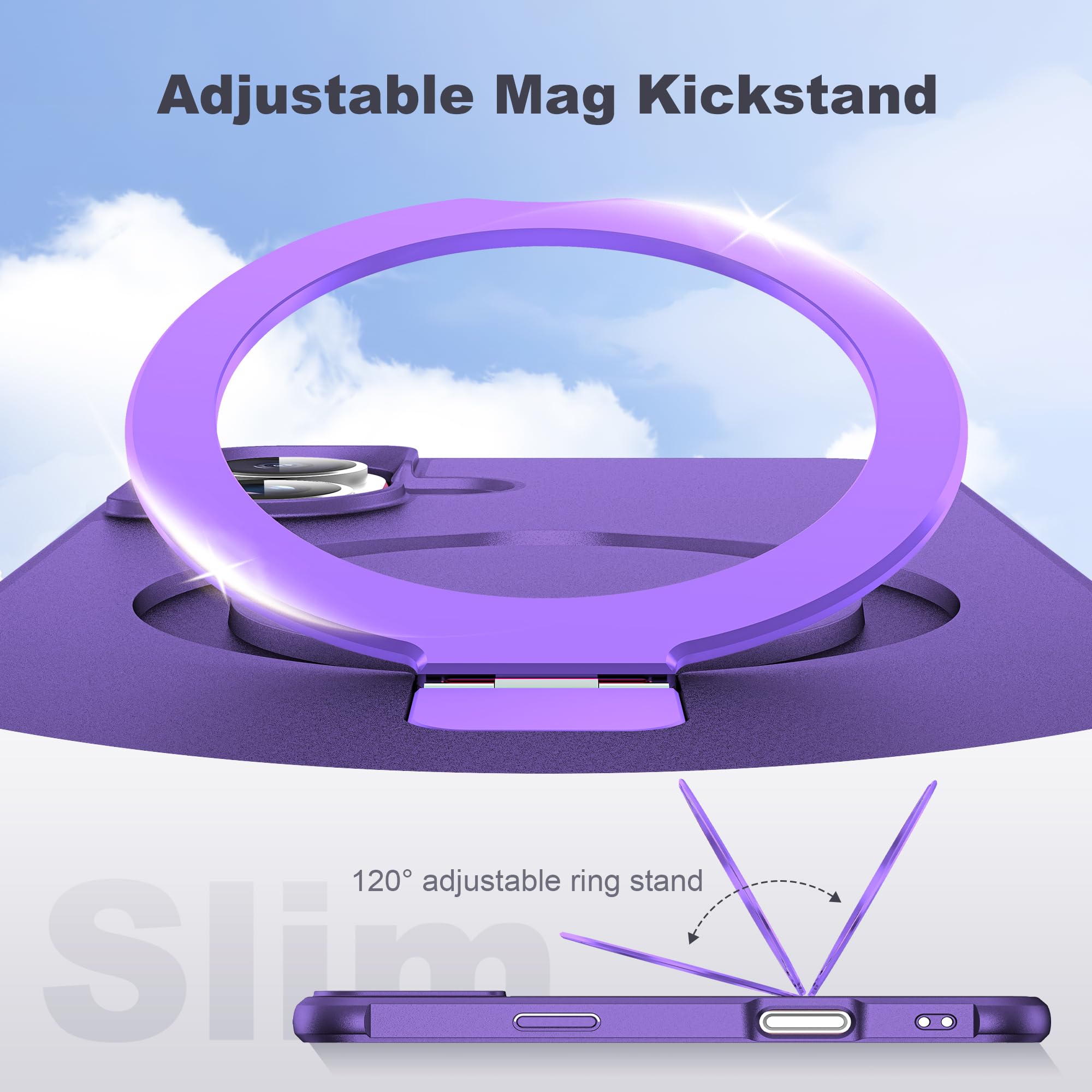 Foto 7 pulgar | Funda De Teléfono Tianli Diseñada Para Iphone 16 Con Soporte De Anillo Magnético - Venta Internacional.