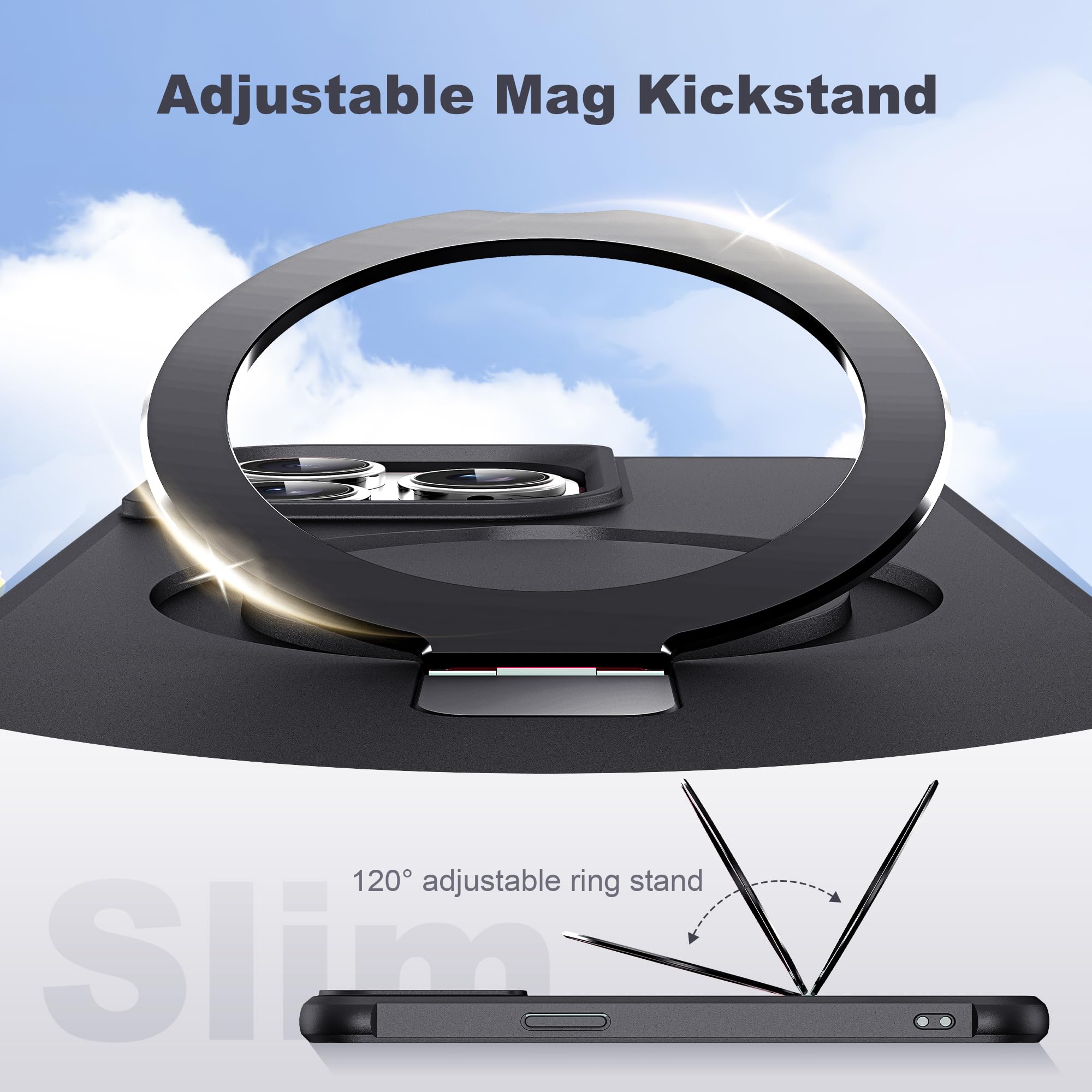 Foto 7 pulgar | Funda Tianli Para Iphone 13 Pro Con Soporte Magnético Invisible - Venta Internacional.
