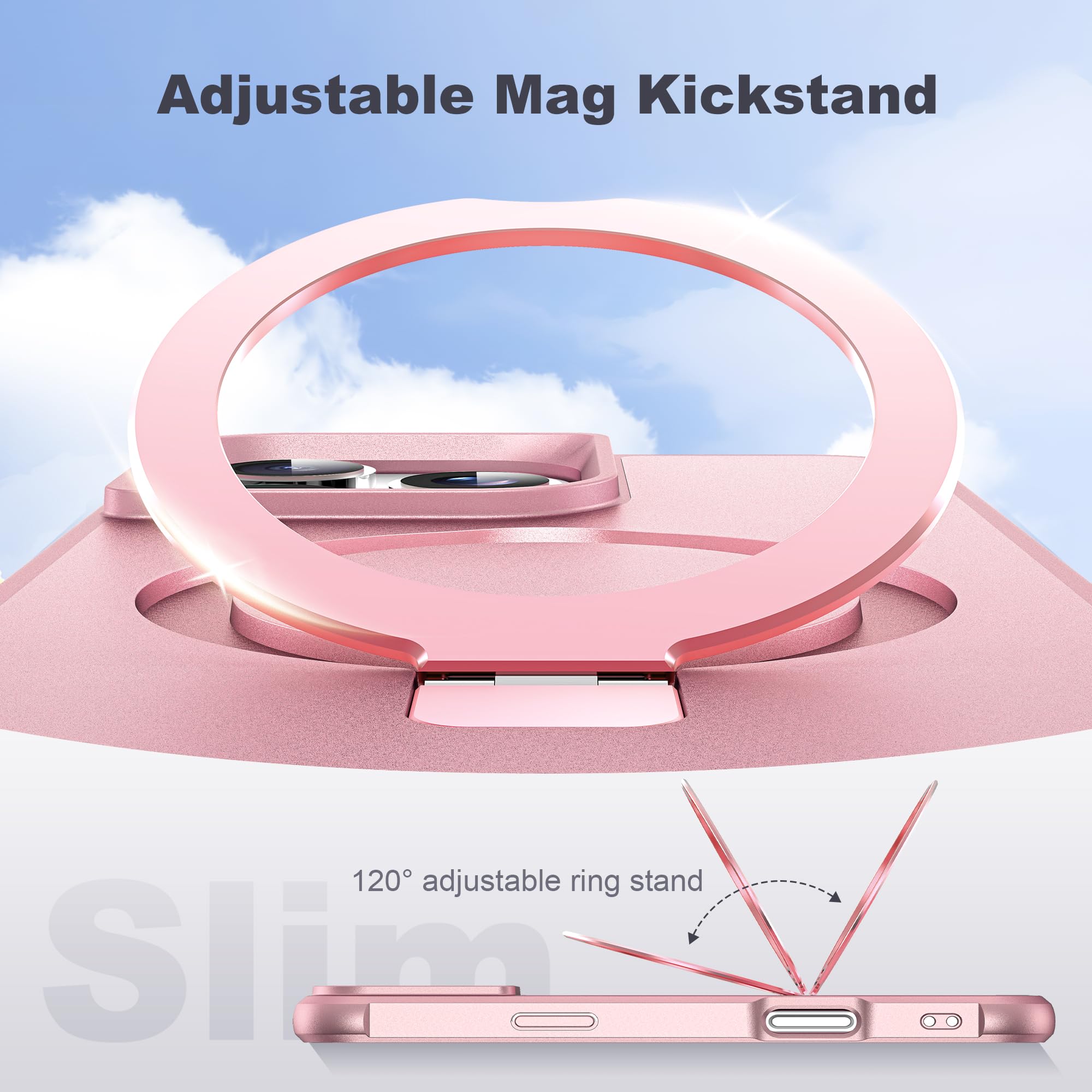 Foto 7 pulgar | Funda De Teléfono Tianli Diseñada Para Iphone 16 Pro Max Con Soporte - Venta Internacional.