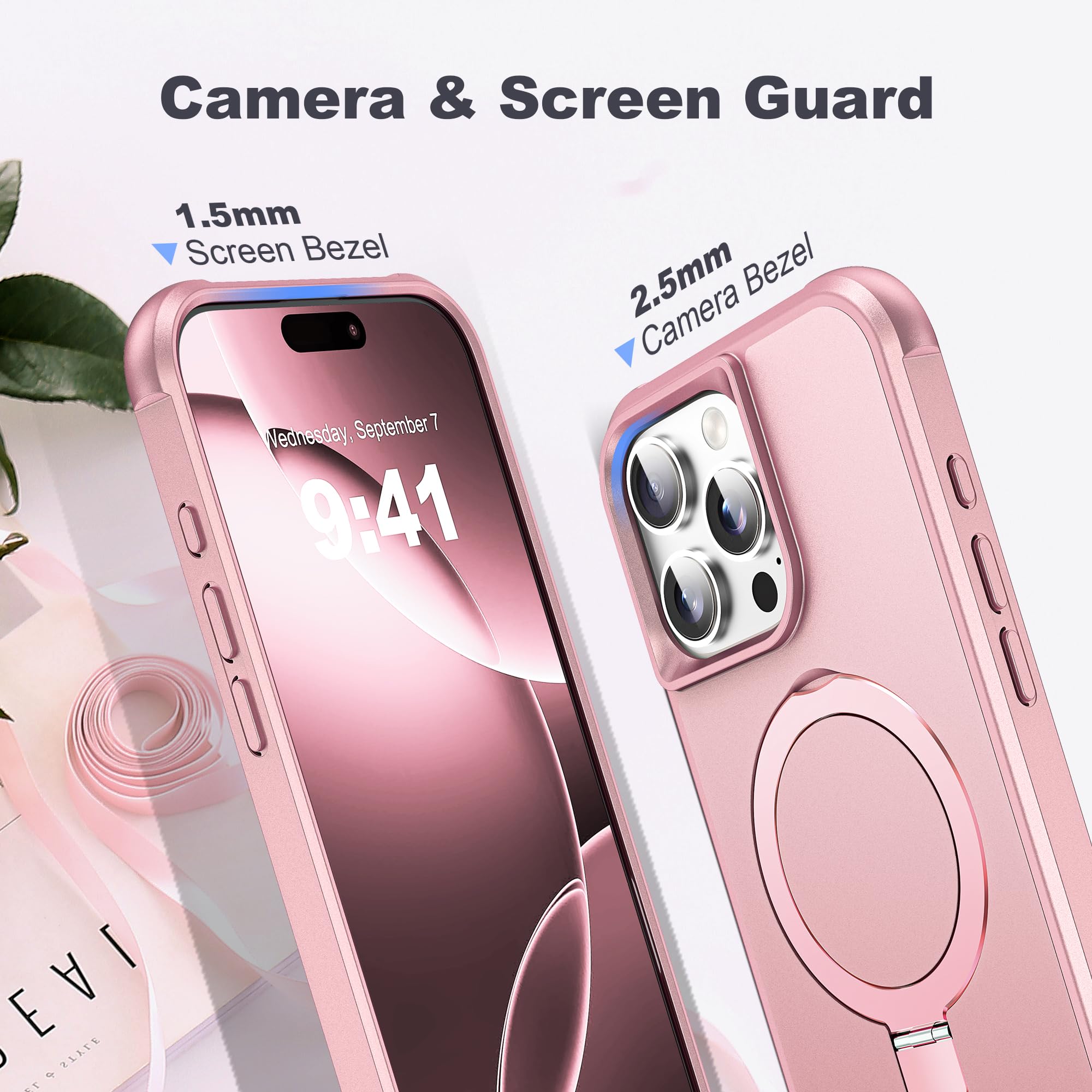 Foto 8 pulgar | Funda De Teléfono Tianli Diseñada Para Iphone 16 Pro Max Con Soporte - Venta Internacional.