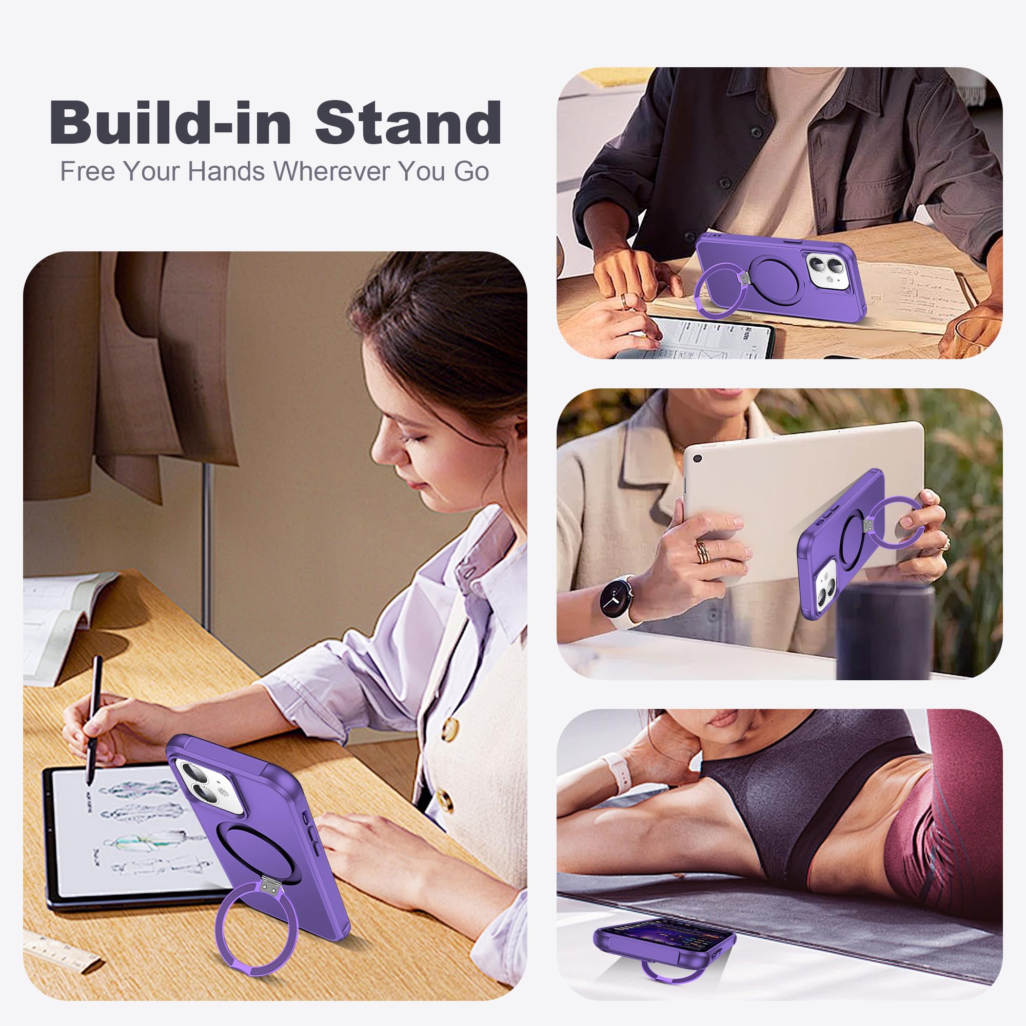 Foto 4 pulgar | Funda De Teléfono Tianli Diseñada Para Iphone 11 De 6.1 Pulgadas Con Soporte Anular - Venta Internacional.