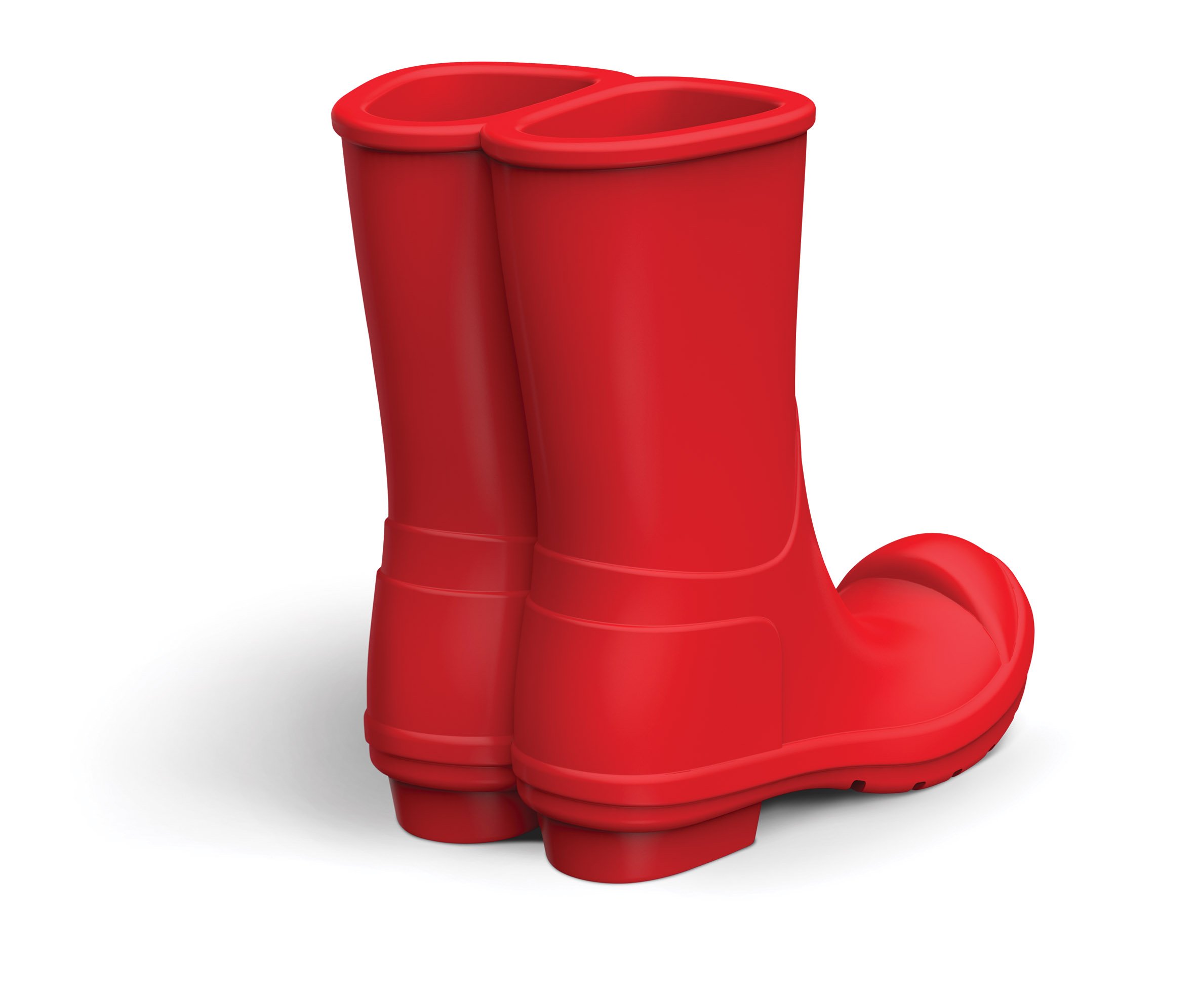 Foto 1 | Botas De Lluvia De Silicona Originales Fred Reboot Con Soporte Para Teléfono  Rojas - Venta Internacional.