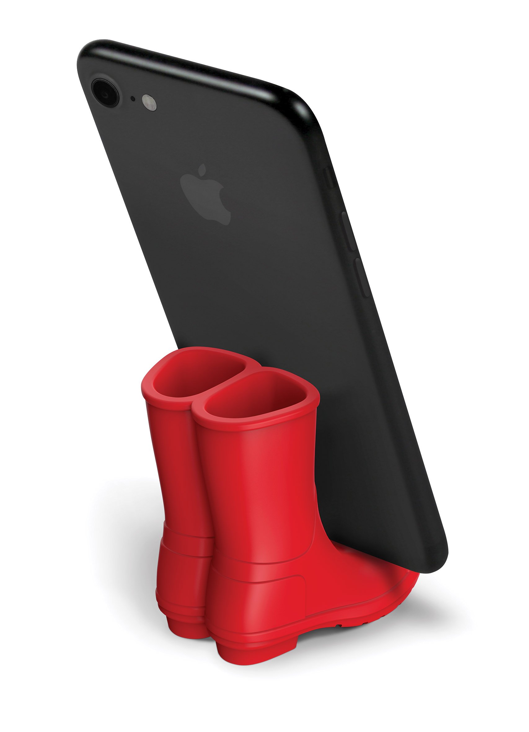 Foto 3 | Botas De Lluvia De Silicona Originales Fred Reboot Con Soporte Para Teléfono  Rojas - Venta Internacional.