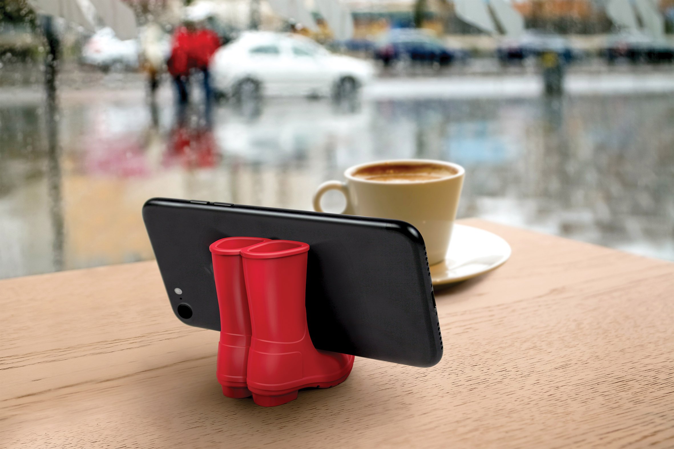 Foto 7 pulgar | Botas De Lluvia De Silicona Originales Fred Reboot Con Soporte Para Teléfono  Rojas - Venta Internacional.