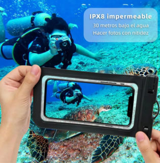 Foto 3 | Paquete De 2 Fundas Negro Xtellar Impermeables Premium Para Teléfonos Inteligentes