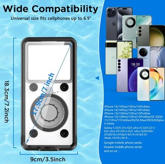 Foto 2 | Xtellar Estuche Protector De Buceo Universal Para Teléfonos Móviles Hasta 6 9'' Impermeable Y Resistente Con