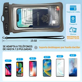 Foto 3 | Set Xtellar 3 Piezas: Bolsa Riñonera Y Fundas Impermeables Para Teléfono De 6 7 Pulg Cara A Tus Aventuras Al Aire Libre