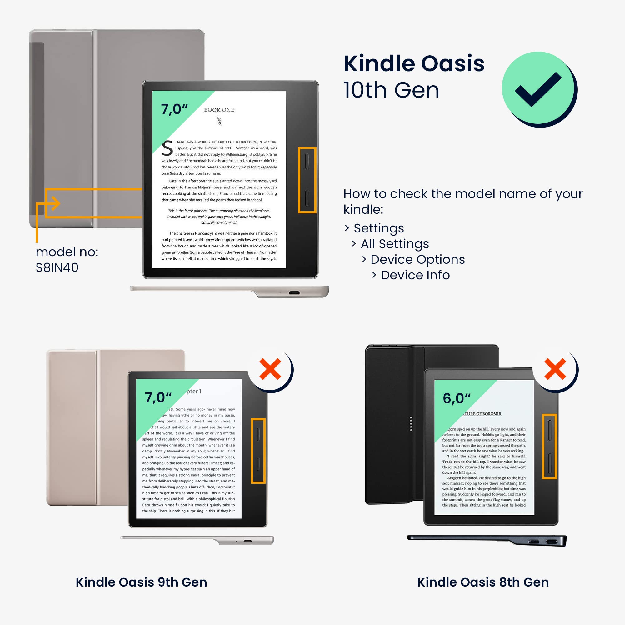 Foto 7 pulgar | Funda Kwmobile Compatible Con Amazon Kindle Oasis 10ª Generación - Venta Internacional.