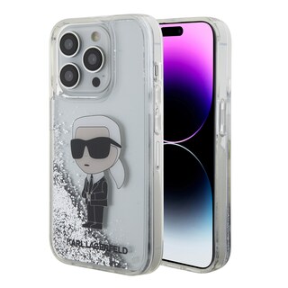 Foto 1 | Funda Original Karl Brillos Líquido Iphone 15 Pro Plata