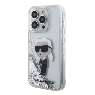 Foto 2 | Funda Original Karl Brillos Líquido Iphone 15 Pro Plata