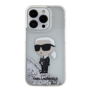 Foto 3 | Funda Original Karl Brillos Líquido Iphone 15 Pro Plata