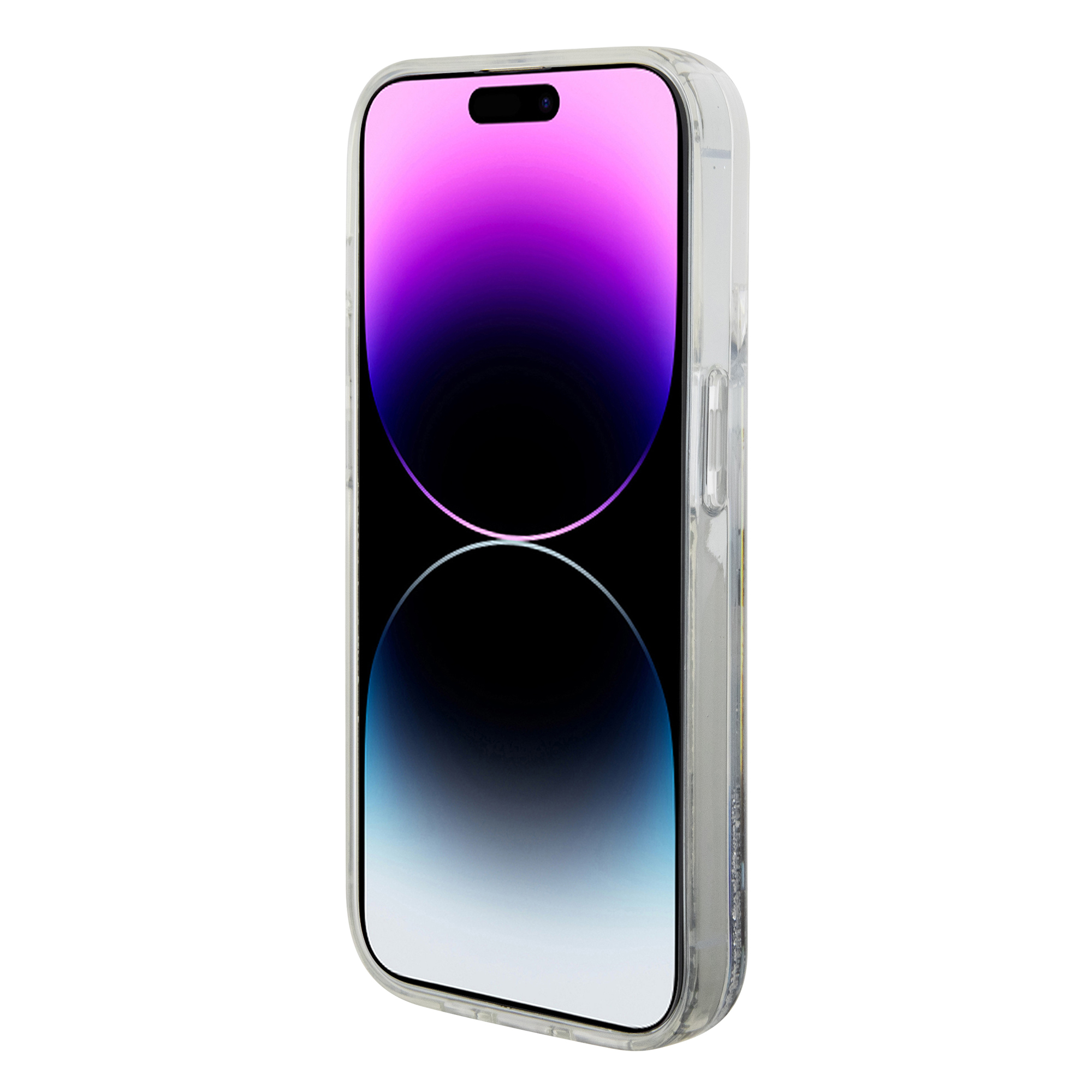 Foto 6 pulgar | Funda Original Karl Brillos Líquido Iphone 15 Pro Plata