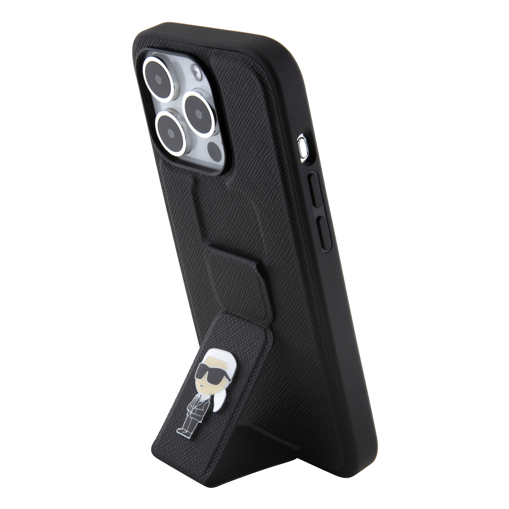 Foto 2 pulgar | Funda Original Karl Stand Karl Iphone 15 Pro Negro