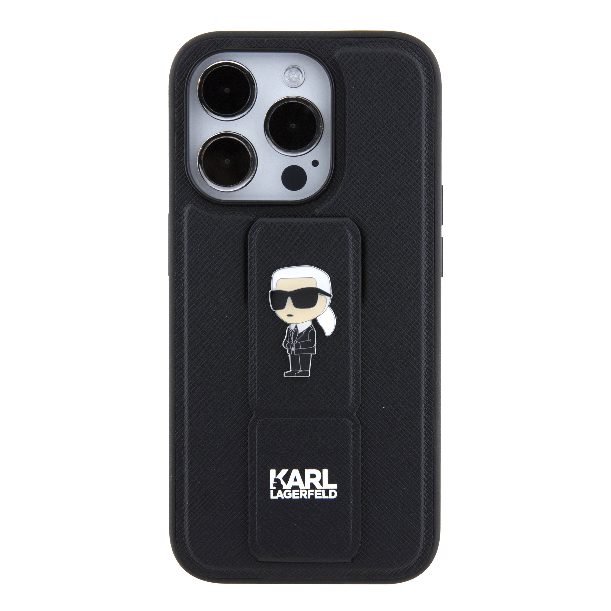 Foto 5 pulgar | Funda Original Karl Stand Karl Iphone 15 Pro Negro