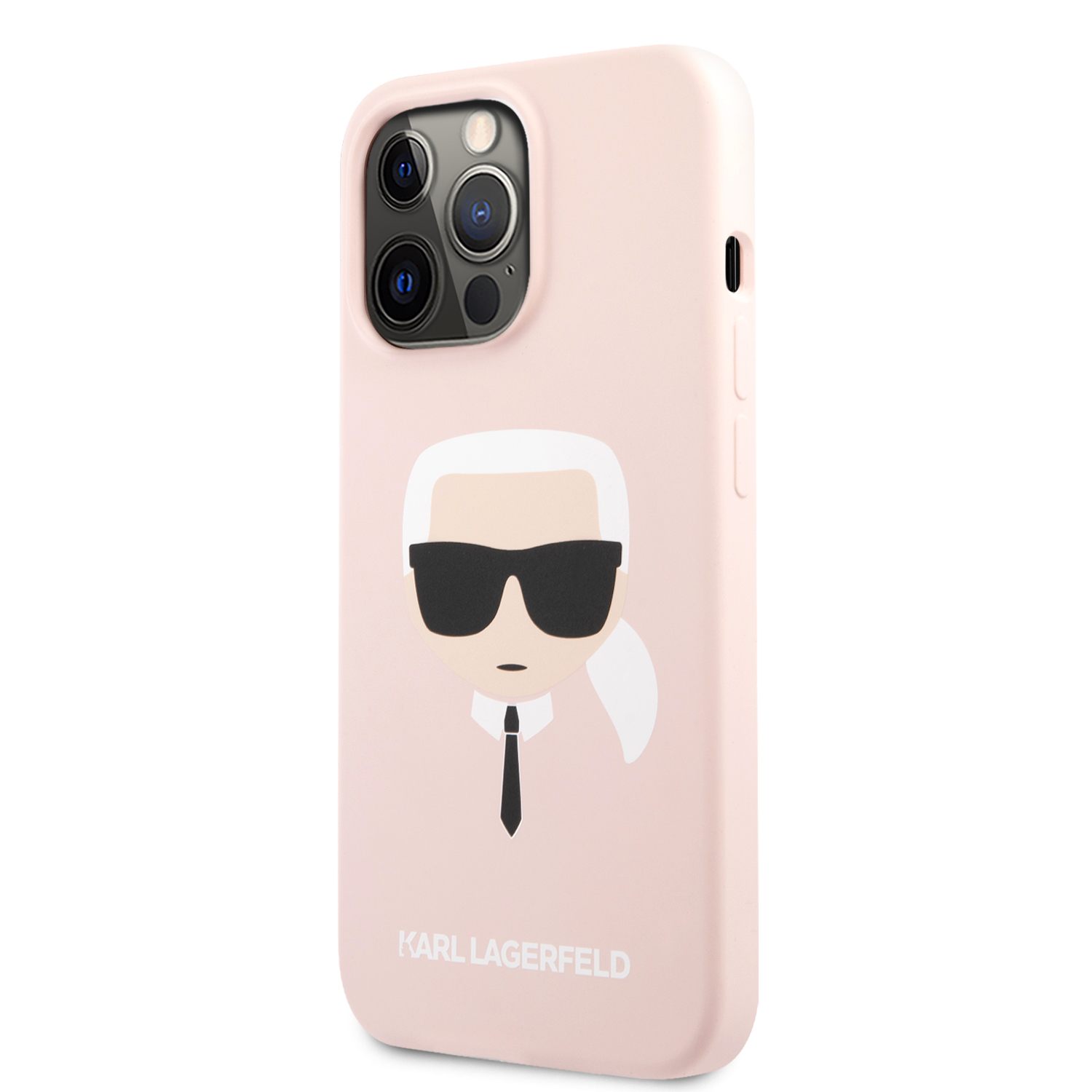 Foto 3 pulgar | Funda Original Karl Silicon Cabeza Iphone 13 Pro Max Rosa