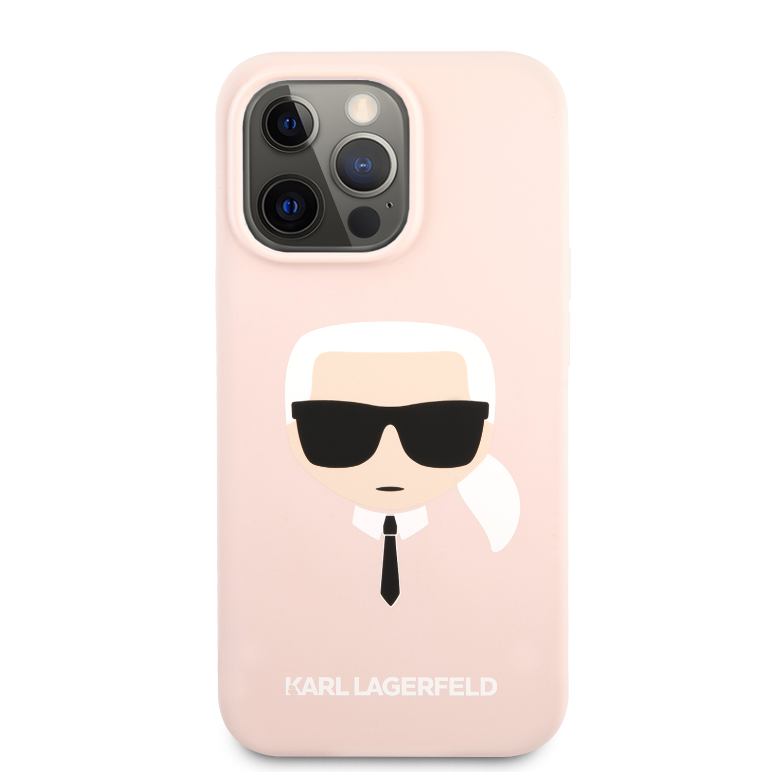 Foto 4 pulgar | Funda Original Karl Silicon Cabeza Iphone 13 Pro Max Rosa