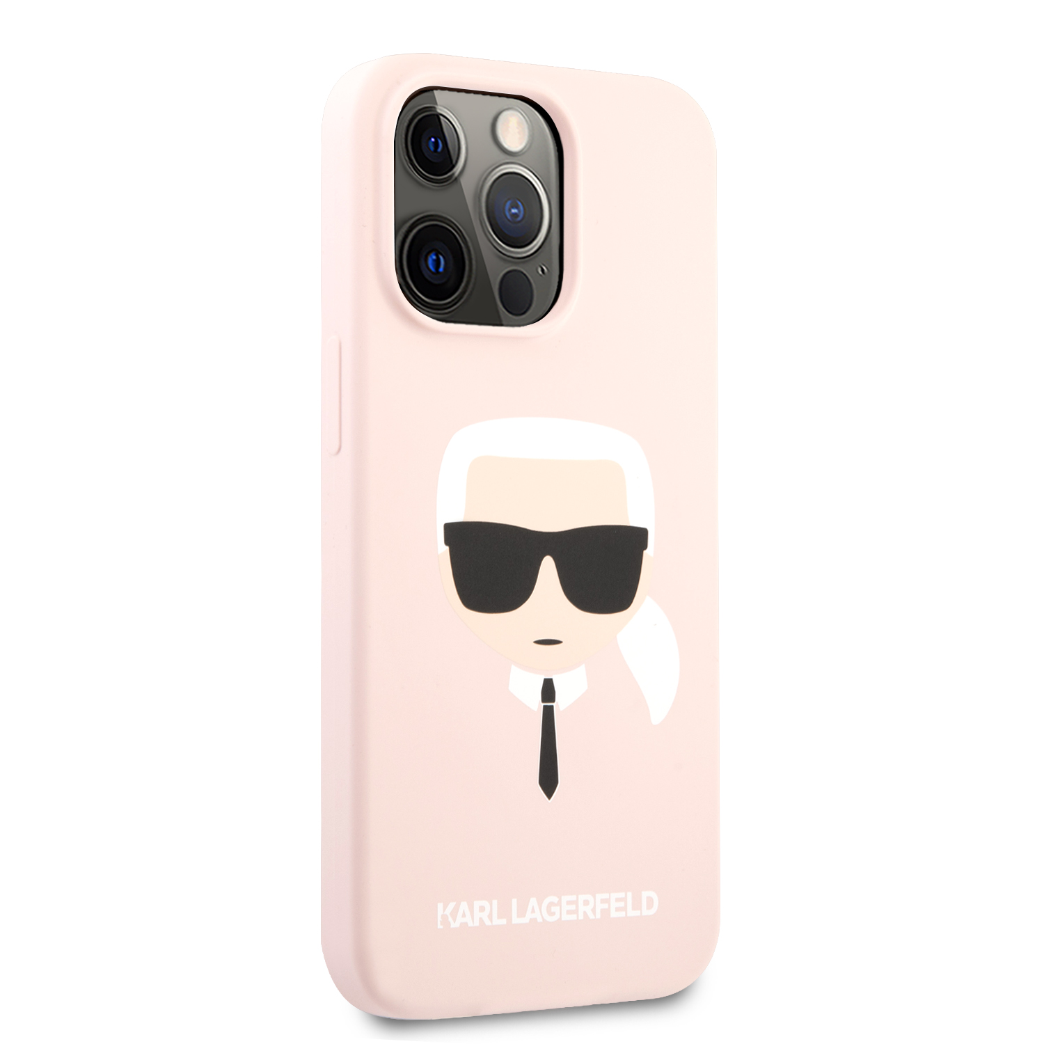 Foto 5 pulgar | Funda Original Karl Silicon Cabeza Iphone 13 Pro Max Rosa
