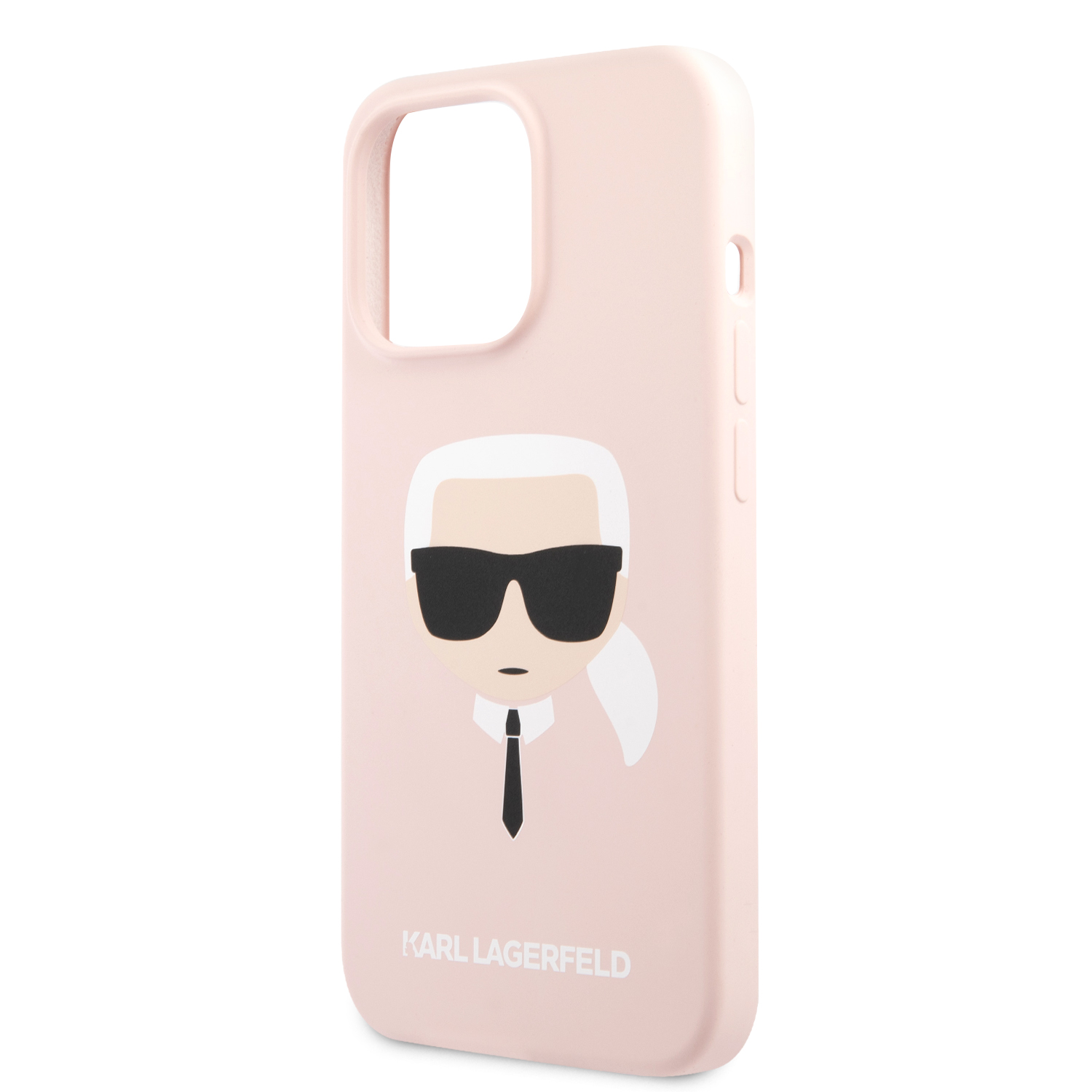 Foto 7 pulgar | Funda Original Karl Silicon Cabeza Iphone 13 Pro Max Rosa
