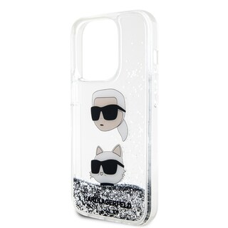 Foto 6 | Funda Original Karl Brillos Líquido K&c Iphone 15 Pro Plata
