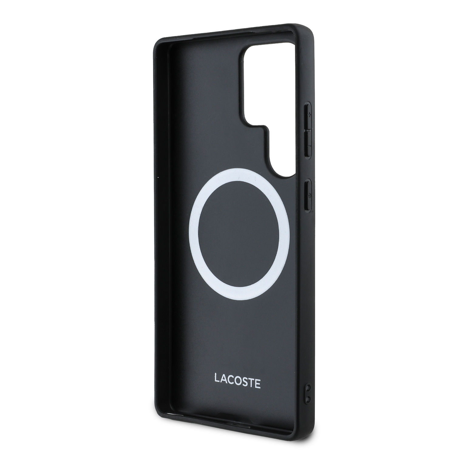 Foto 8 pulgar | Funda Original Lacoste Logo Bordado S25 Ultra Negro