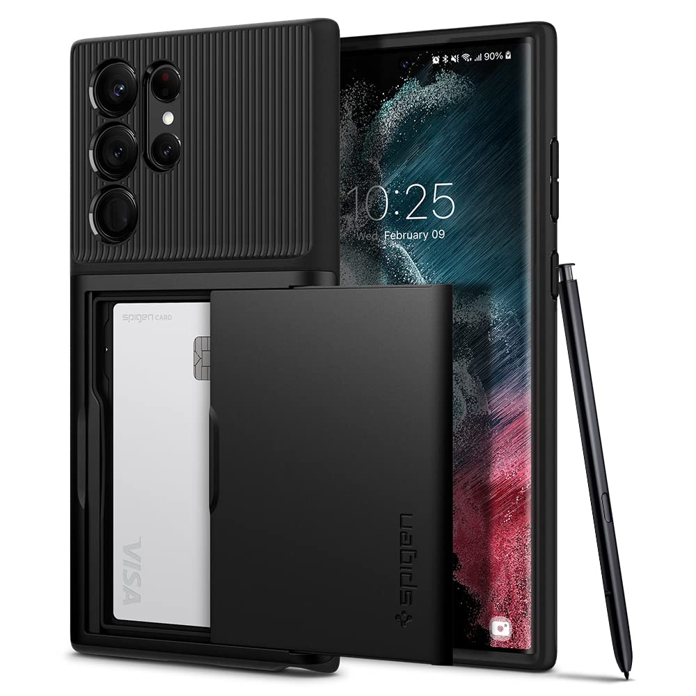 Foto 2 pulgar | Funda Spigen Slim Armor Cs Para Galaxy S22 Ultra  Color Negro - Venta Internacional.