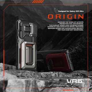 Foto 2 | Funda Vrs Design Origin Para Galaxy S25 Ultra Con Cartera Negra - Venta Internacional.