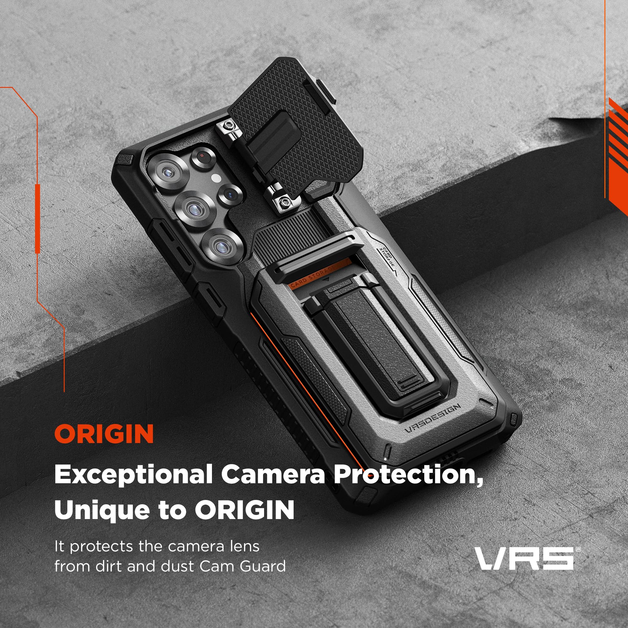 Foto 6 pulgar | Funda Vrs Design Origin Para Galaxy S25 Ultra Con Cartera Negra - Venta Internacional.