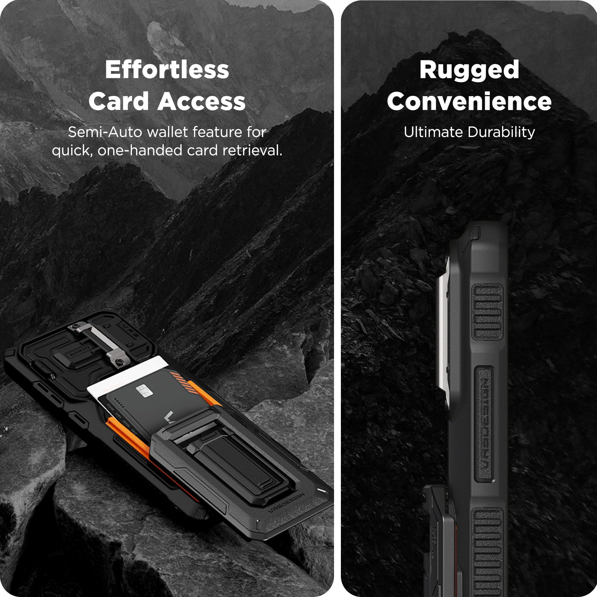 Foto 8 pulgar | Funda Vrs Design Origin Para Galaxy S25 Ultra Con Cartera Negra - Venta Internacional.