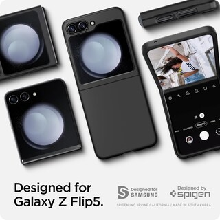 Foto 2 | Funda Spigen Air Para Galaxy Z Flip 5 (2023) Color Negro - Venta Internacional.