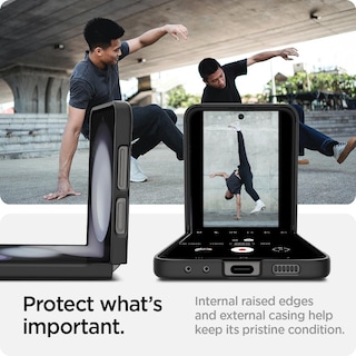 Foto 5 | Funda Spigen Air Para Galaxy Z Flip 5 (2023) Color Negro - Venta Internacional.