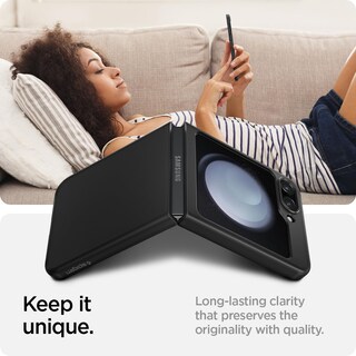Foto 6 | Funda Spigen Air Para Galaxy Z Flip 5 (2023) Color Negro - Venta Internacional.