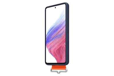 Foto 4 | Funda De Silicona Para Samsung Galaxy A53 5g Con Correa Color Azul Marino - Venta Internacional.