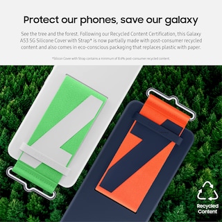 Foto 7 | Funda De Silicona Para Samsung Galaxy A53 5g Con Correa Color Azul Marino - Venta Internacional.