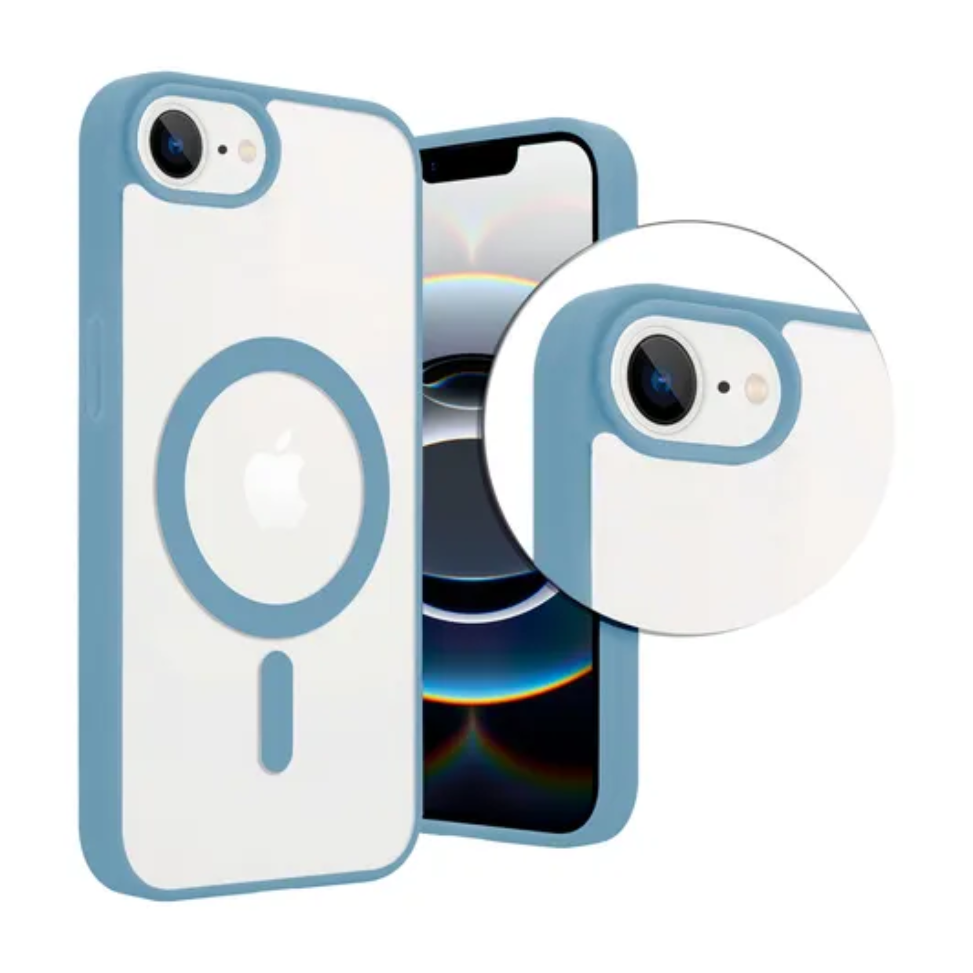 Foto 6 pulgar | Mr. Gadgets Funda Transparente Color Compatible Con Magsafe Silicona Acrilico Clear Color Case Carcasa Para Iphone