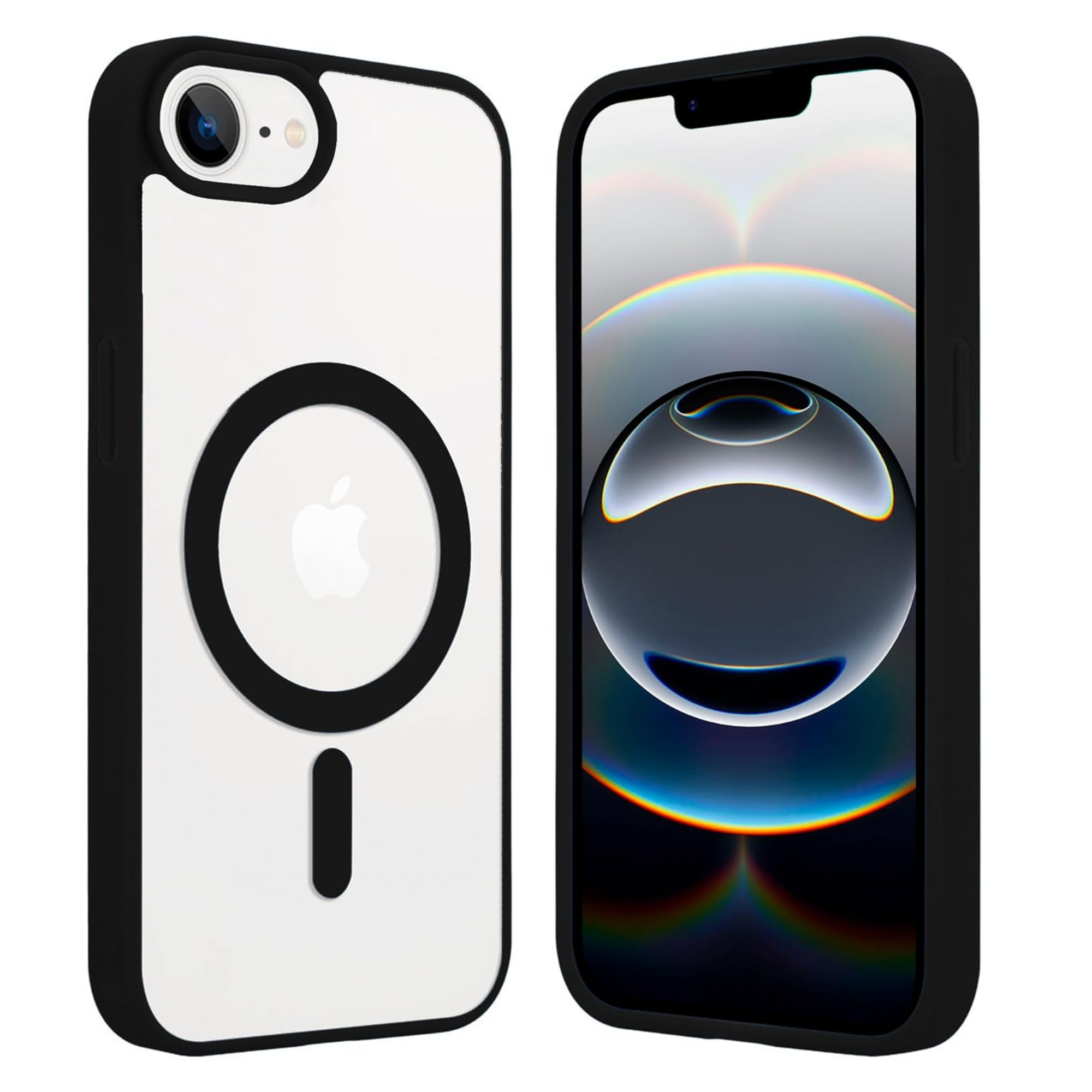 Mr. Gadgets Funda Para Iphone 16e Clear Case Compatible Con Carga Inalámbrica De Uso Rudo  Diseño Con Bordes De Silico