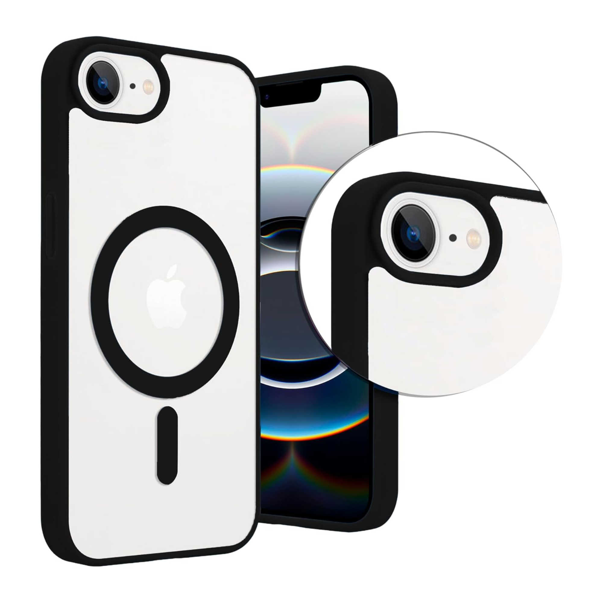 Foto 3 pulgar | Mr. Gadgets Funda Para Iphone 16e Clear Case Compatible Con Carga Inalámbrica De Uso Rudo  Diseño Con Bordes De Silico