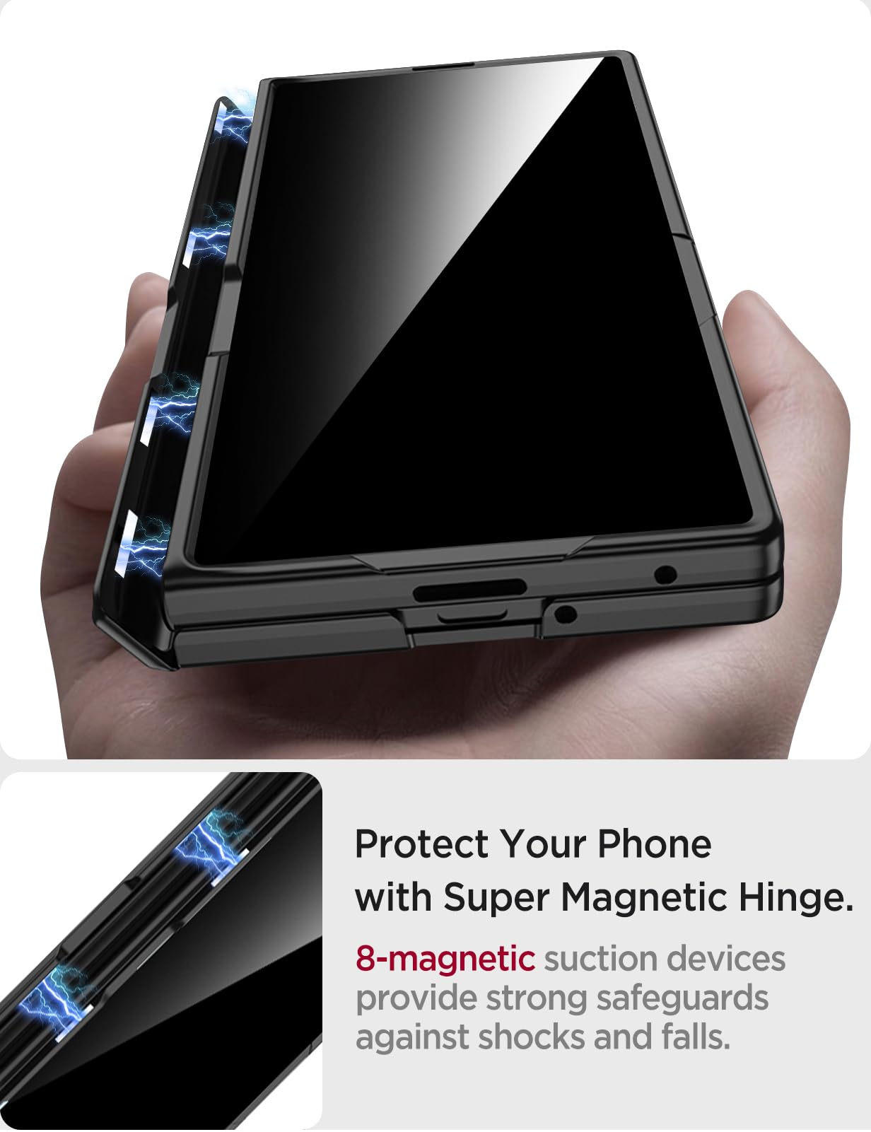 Foto 5 pulgar | Funda Miimall Para Samsung Galaxy Z Fold 7 Con Pantalla De Privacidad - Venta Internacional.