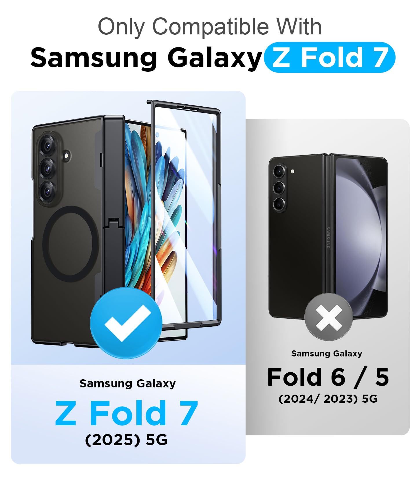 Foto 3 pulgar | Funda Magnética Temdan Con Pantalla Hd Para Samsung Z Fold 7 - Venta Internacional.
