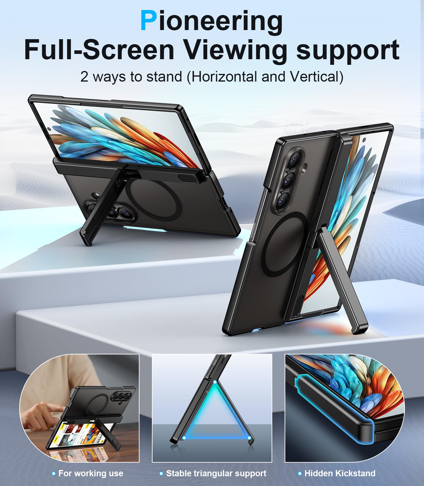 Foto 4 pulgar | Funda Magnética Temdan Con Pantalla Hd Para Samsung Z Fold 7 - Venta Internacional.