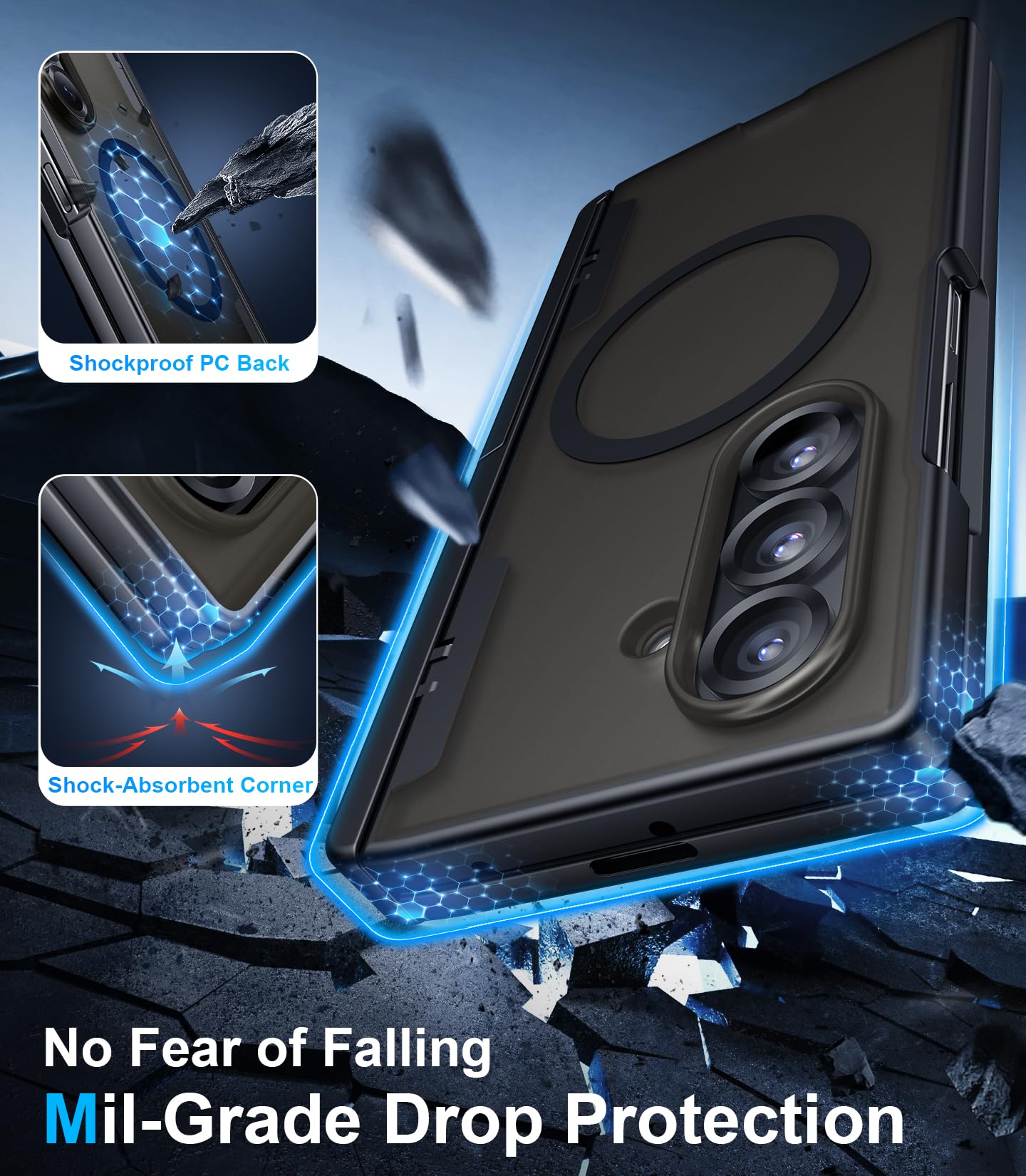 Foto 5 pulgar | Funda Magnética Temdan Con Pantalla Hd Para Samsung Z Fold 7 - Venta Internacional.