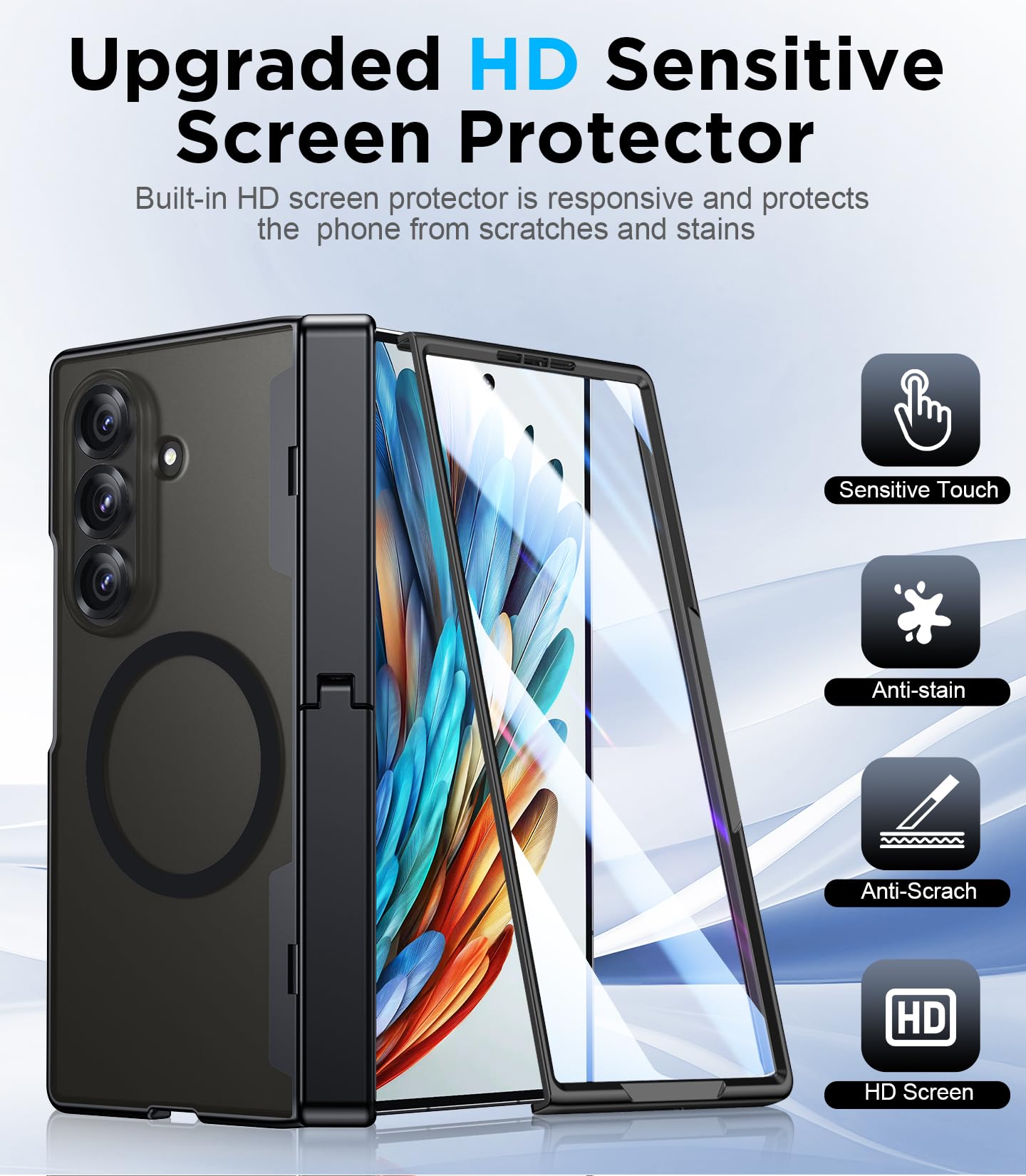 Foto 7 pulgar | Funda Magnética Temdan Con Pantalla Hd Para Samsung Z Fold 7 - Venta Internacional.
